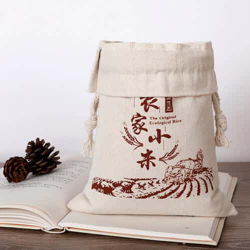 原生態大米帆布束口袋包裝展示 第2張 原生態大米帆布束口袋包裝展示 第2張